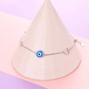 img 3 attached to Sterling Silver Anklet For Women - FLYOW Adjustable Foot Chain Ankle Bracelet For Stylish And Trendy Look