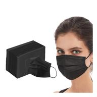 pack of 100 disposable non-woven elastic earloop face masks logo