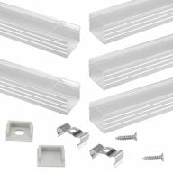 muzata 5pack 3.3ft/1m silver led channel with clear anti-uv sun protection cover,16mm wide aluminum track for waterproof light strips u103 1m wt, lu2 lp1 lh1 uv1 logo