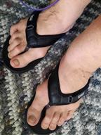картинка 1 прикреплена к отзыву V.Step Orthotic Leather Thong Sandals For Men Women - Arch Support Flip Flops For Plantar Fasciitis, Adjustable Black M5/W7 от Adam Boesel