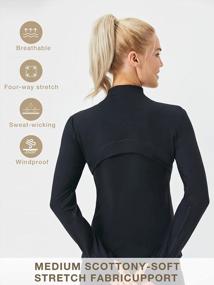 img 3 attached to Women'S FITTIN Workout Jacket - Full Zip Up Athletic Running Gym Slim Fit Yoga Track Jacket W/ Thumb Hole