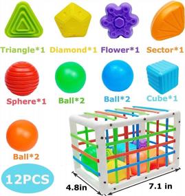 img 2 attached to 🧩 Sensory Bin for Toddlers 1-3 | Baby Shape Sorter Toys | Sensory Toys for Autism | Montessori Toys for 1-3 Year Olds | Developmental Toys for Boys and Girls | Baby Toys 12-18 Months Gift