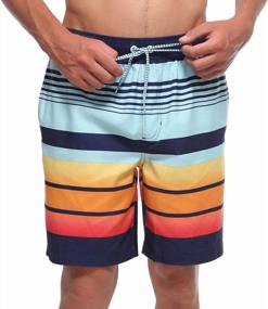 img 2 attached to Stay Stylish And Comfortable At The Beach With Rokka&Rolla Men'S Quick-Dry Swim Trunks
