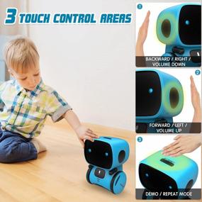 img 2 attached to GILOBABY Kids Robot Toys: Voice Controlled Touch Sensor Speech Recognition, Singing & Dancing For Ages 3-8