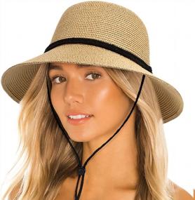 img 4 attached to Fashionable And Protective: Womens UPF 50+ Sun Bucket Hats With Lanyard And Portable Design