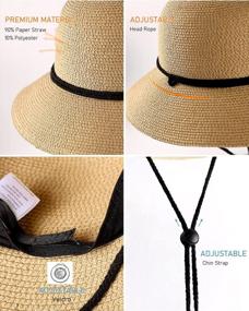 img 2 attached to Fashionable And Protective: Womens UPF 50+ Sun Bucket Hats With Lanyard And Portable Design