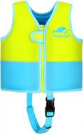 купальный жилет для детей - плавучая куртка для малышей для мальчиков и девочек, неопреновый детский плавательный жилет премиум-класса, детская плавательная куртка для детей в возрасте 2-6 лет / 22-50 фунтов логотип