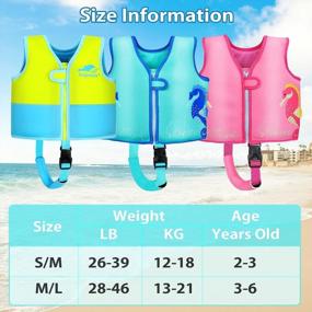 img 1 attached to Swim Vest For Kids- Buoyancy Toddler Swimming Jacket For Boys And Girls, Premium Neoprene Baby Swim Vest Infant Swim Jacket For Age 2-6 Years/ 22-50Lbs