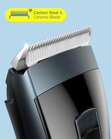 img 2 attached to Профессиональные аккумуляторные машинки для стрижки волос для мужчин со светодиодным дисплеем и накидкой для стрижки - DynaBliss HG4100