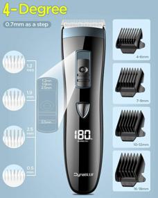 img 1 attached to Профессиональные аккумуляторные машинки для стрижки волос для мужчин со светодиодным дисплеем и накидкой для стрижки - DynaBliss HG4100