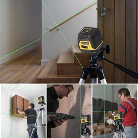 img 1 attached to Efficient And Versatile Green Beam Laser Level With Rechargeable Lithium Battery For Precise Wall Tile Installation And Ceiling Construction - Firecore F113XG