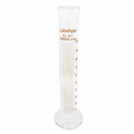1000ml glass graduated measuring cylinder with 10ml increments logo