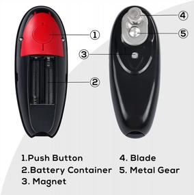 img 2 attached to Effortlessly Open Cans With FAVIA'S One-Touch Automatic Electric Can Opener - Safe, Smooth & BPA Free