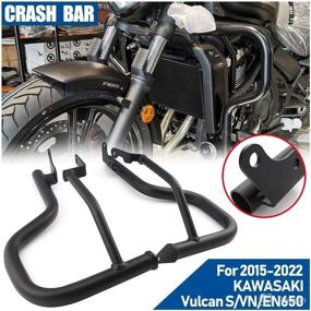 img 4 attached to High-Quality Black Steel Highway Engine Guard Crash Bars Frame Falling Protectors for 2015-2022 Kawasaki Vulcan S VN650 - USA Stocked Motorcycle Accessories & Parts