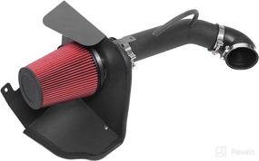 img 4 attached to 🔥 Upgrade Your Chevrolet Silverado Sierra 1500 with a High-Performance Cold Air Intake | Black Tube & Red Filter Included