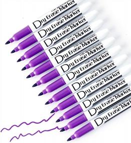 img 4 attached to Fine Low Odor Whiteboard Markers 12-Pack - Volcanics Purple Dry Erase Markers