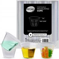 400 упаковок одноразовых пластиковых мерных стаканчиков для смешивания эпоксидной смолы - вместимость 1 унция логотип