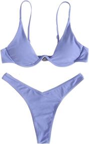 img 4 attached to Verdusa Womens Triangle Bathing Swimsuit: Stylish Swimwear for Women by Swimsuits & Cover Ups