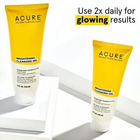 img 1 attached to Acure Bestselling Duo Kit: Brightening Scrub & Cleansing Gel For All Skin Types - Pomegranate, Blackberry, Acai, Sea Kelp & French Green Clay