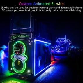 img 1 attached to ZITRADES EL Wire 9Ft, портативные неоновые огни для вечеринок, Хэллоуина, Blacklight Run, украшение своими руками (оранжевый)