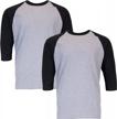2-pack gildan men's heavy cotton 3/4 raglan t-shirt - style g5700 logo