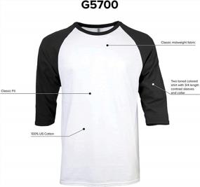 img 3 attached to 2-Pack Gildan Men'S Heavy Cotton 3/4 Raglan T-Shirt - Style G5700