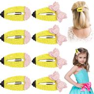 🎀 colorful and cute back to school pencil hair bows clips, perfect gifts for toddler kids in kindergarten to 5th grade (pencil bows 5) логотип