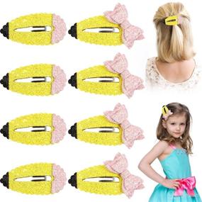 img 4 attached to 🎀 Colorful and Cute Back to School Pencil Hair Bows Clips, Perfect Gifts for Toddler Kids in Kindergarten to 5th Grade (Pencil Bows 5)