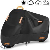 🏍️ xl 300d heavy duty motorcycle cover | all season waterproof outdoor protection scooter cover | reflective strips & lock-holes | fits up to 91" yamaha honda harley suzuki | durable & includes storage bag логотип