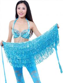 img 1 attached to Women'S Belly Dance Hip Scarf Skirt Performance Outfit Festival Clothing MUNAFIE