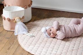 img 1 attached to 🌊 Luxurious Toddlekind 100% Organic Cotton Reversible Quilted Play Mat in Sea Shell - Perfect for Babies and Toddlers