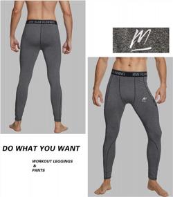 img 3 attached to Boost Your Athletic Performance With MEETWEE Men'S Compression Pants: Stay Cool And Dry During Workouts