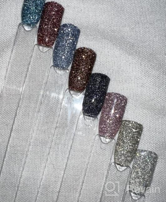 img 1 attached to MIZHSE 8-Color Reflective Glitter Gel Nail Polish Set - Diamond UV LED Soak Off Home Manicure Salon 10Ml review by Thomas Henry