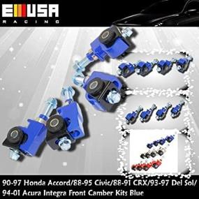 img 1 attached to 1990-1997 Honda Accord 1988-1995 Honda Civic 1988-1991 Honda CRX 1993-1997 Honda Del Sol 1994-2001 Acura Integra Front Camber Kits Blue