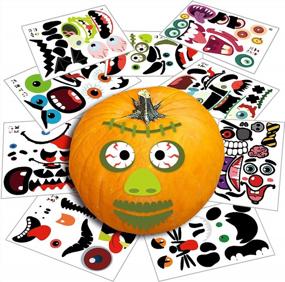 img 4 attached to Pumpkin Decorating Stickers 35 Pcs Halloween Pumpkin Face Stickers For Kids Halloween Party Favor