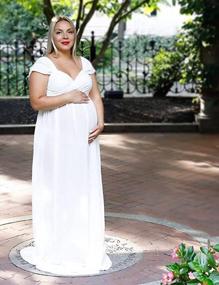 img 1 attached to Capture Your Maternity Glow With An Elegant Off-The-Shoulder Tulle Maxi Dress (Size S-XXL)