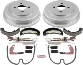 img 1 attached to 🚗 Enhance Your Vehicle's Braking Performance with Power Stop KOE15382DK Rear Replacement Brake Kit: OE Brake Drums & Ceramic Brake Pads