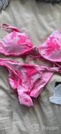 img 1 attached to Stylish & Chic: ZAFUL'S Ribbed Polka Dot Tie Dye Bikini Set For Women review by Jenn Hartman