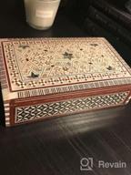 img 1 attached to CraftsOfEgypt Mother Of Pearl Jewelry Box - Egyptian Mosaic Trinket Box For Jewelry And Small Items - Stunning Inlaid Design - Perfect Gift For Loved Ones review by Justin Cage