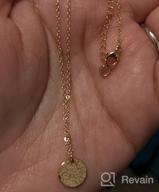 img 1 attached to Stunning Befettly Constellation Necklace: 14K Gold-Plated Zodiac Pendant with Engraved Disc - Adjustable, Dainty 16.5’’ Necklace review by Erin Leuenberger