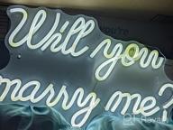 img 1 attached to Neon Signs White LED Sign: Treat Yourself To Bedroom Wall Decor For Birthday Gift, Party Home Decor & Wedding Bar! review by Christopher Kanter