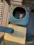 img 1 attached to Cozy Guinea Pig Hanging Bed For Healthier Sleep - Cute Hamster House And Small Animal Pet Winter Retreat In Blue review by Michael Murphy