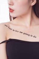 edm temporary tattoos for men & women - long body art necklace arm leg band fake decal stickers logo