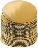 pack of 48 starmar 12-inch gold cake boards rounds - disposable cardboard cake bases for cake decorating, ideal 10-inch round cake boards logo