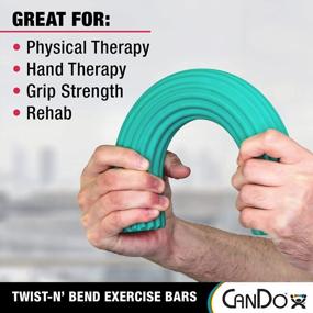 img 3 attached to Гибкие перекладины CanDo Twist-N' Bend для укрепления хвата и предплечья, физиотерапии, реабилитации, тренировок в гольф, теннисного локтя, восстановления после травм и облегчения боли