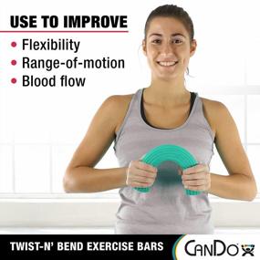 img 1 attached to Гибкие перекладины CanDo Twist-N' Bend для укрепления хвата и предплечья, физиотерапии, реабилитации, тренировок в гольф, теннисного локтя, восстановления после травм и облегчения боли