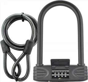 img 4 attached to Lumintrail 16Mm Heavy Duty 4-Digit Bicycle Bike Combination U-Lock With 4 Ft Cable - Assorted Colors