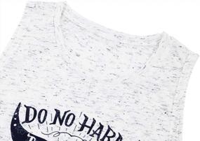 img 2 attached to Women'S Country Music Inspirational Tank Top: 'Do No Harm But Take No Bull' Vest
