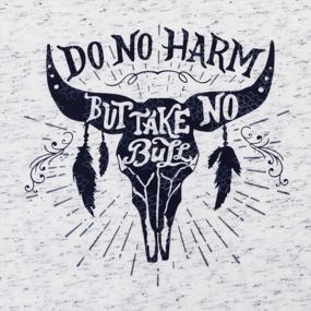 img 3 attached to Women'S Country Music Inspirational Tank Top: 'Do No Harm But Take No Bull' Vest