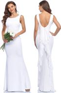 women's long formal maxi dress with back ruffles and bodycon mermaid silhouette for evening cocktail parties logo